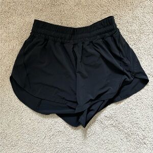 lululemon track that 3in black high rise shorts